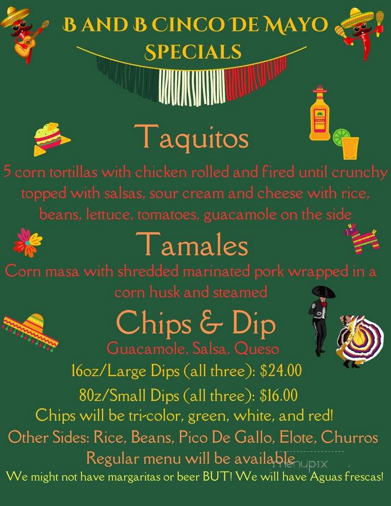 Taqueria B and B - Eureka, KS menu_pic