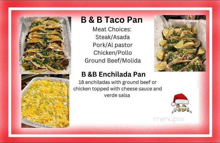 Taqueria B and B - Eureka, KS menu_pic