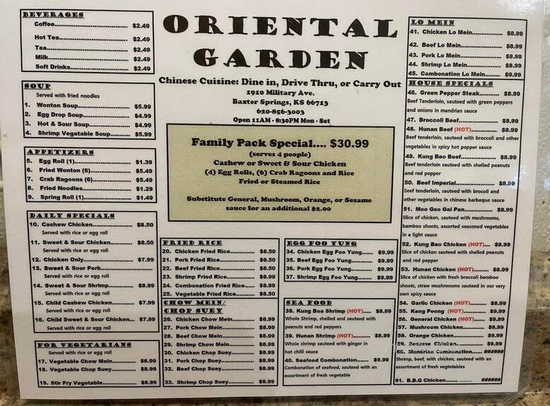 Oriental Garden - Baxter Springs, KS