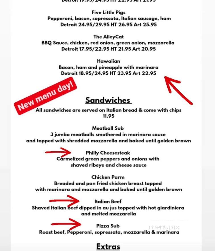 Doebs Pizzeria - Holland, MI menu_pic