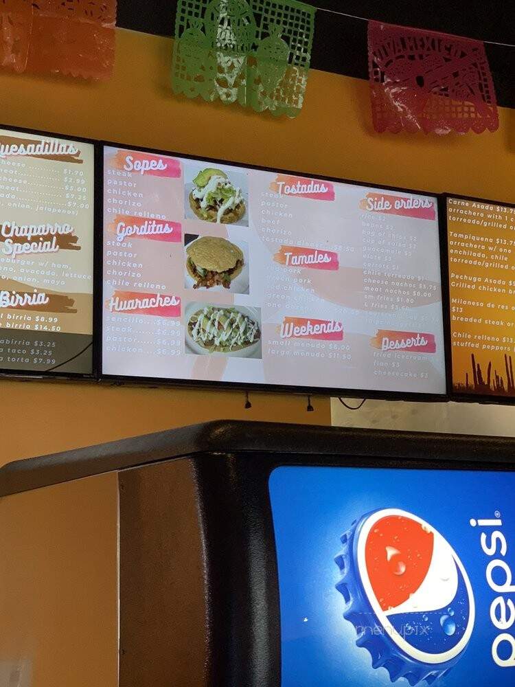 El Chaparro 2 - Palos Hills, IL menu_pic