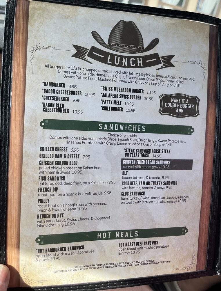 Kim's Family Restaurant - Glendo, WY menu_pic