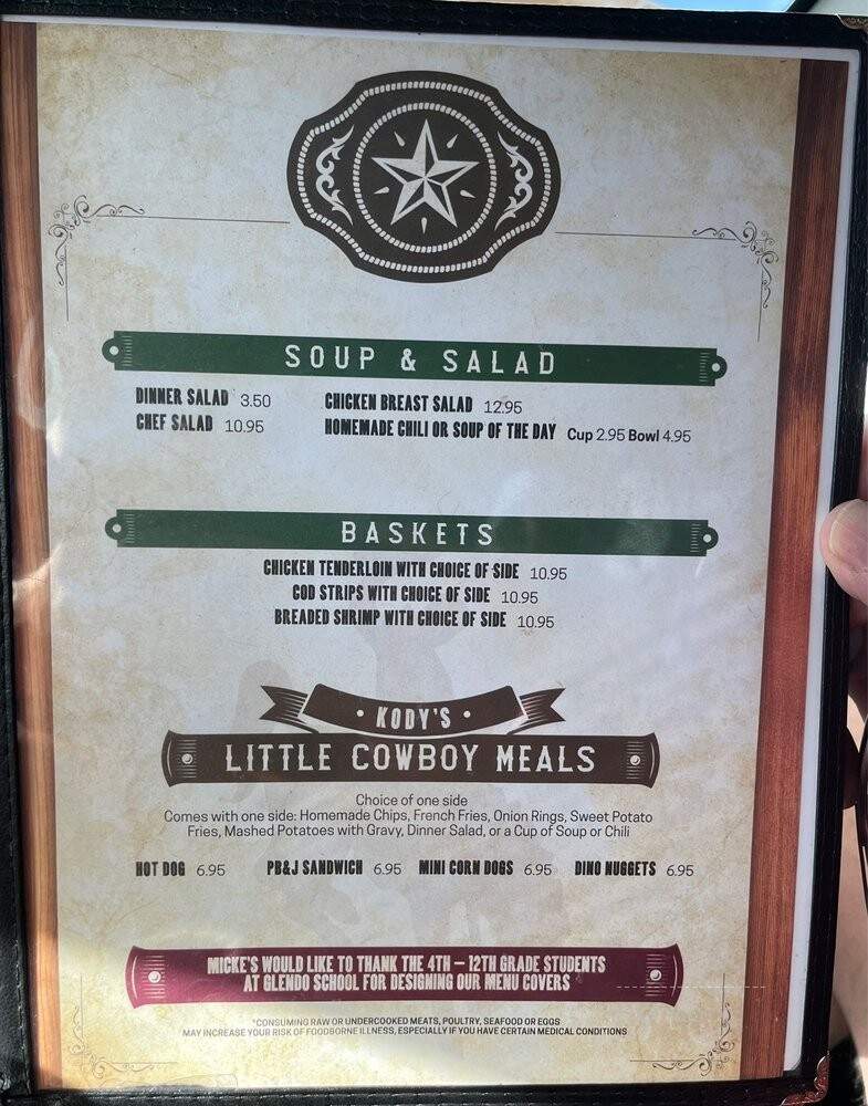 Kim's Family Restaurant - Glendo, WY menu_pic