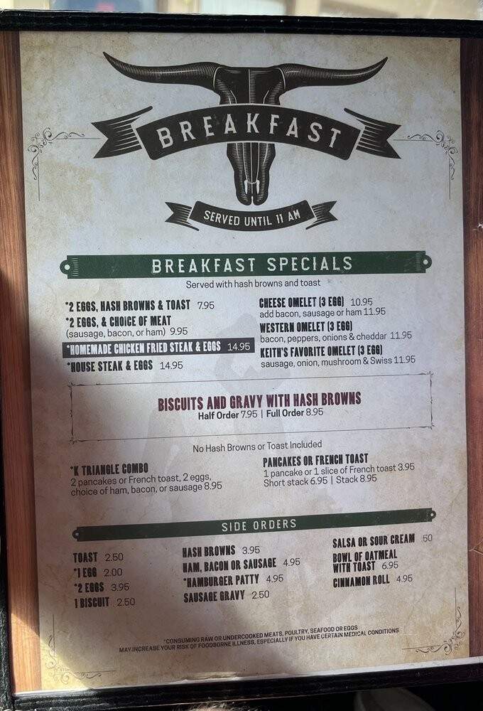 Kim's Family Restaurant - Glendo, WY menu_pic