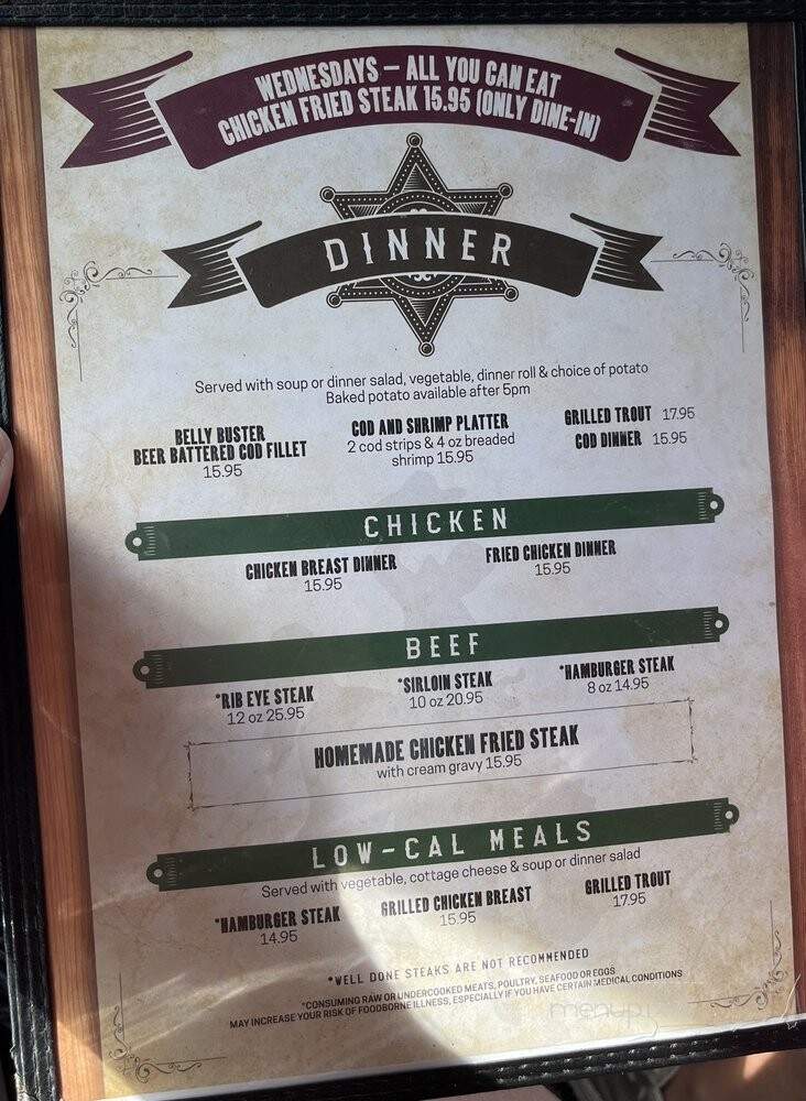 Kim's Family Restaurant - Glendo, WY menu_pic