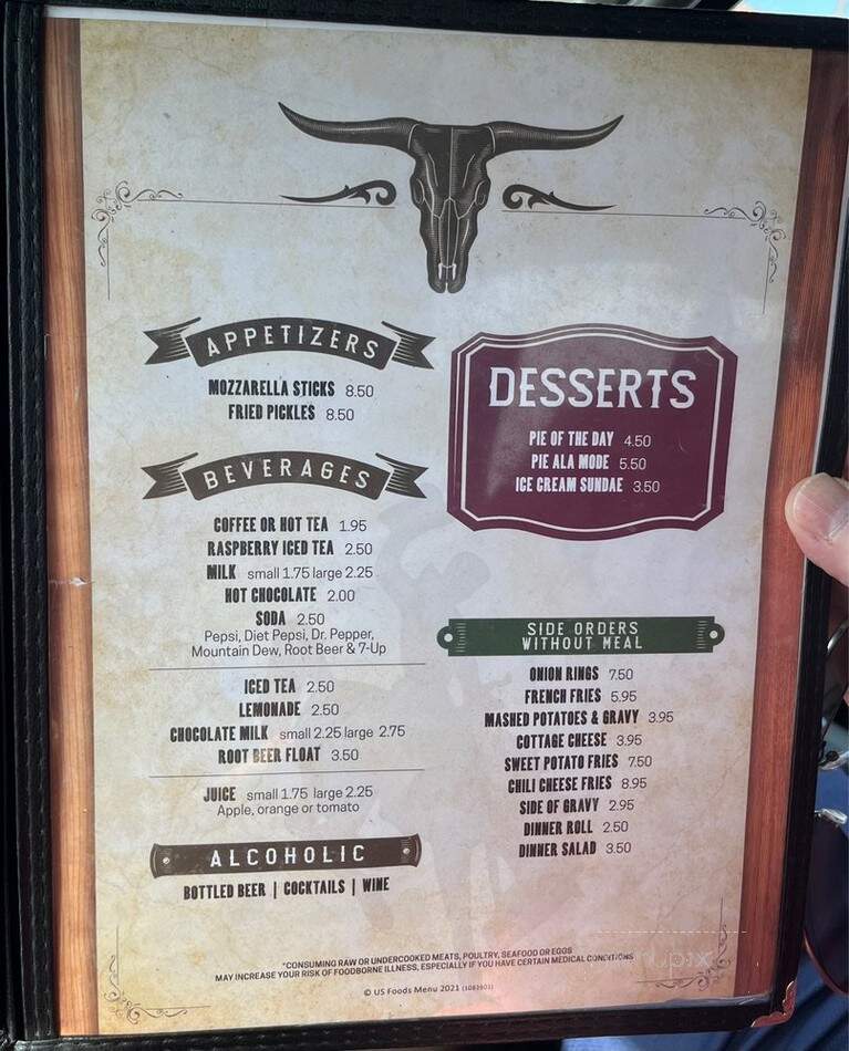 Kim's Family Restaurant - Glendo, WY menu_pic