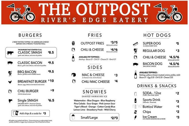 The Outpost - West Newton, PA menu_pic