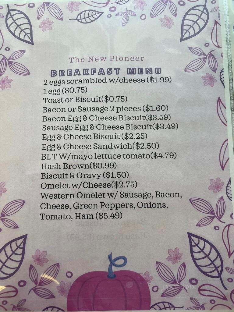 The Pioneer Restaurant - Lebanon, VA menu_pic