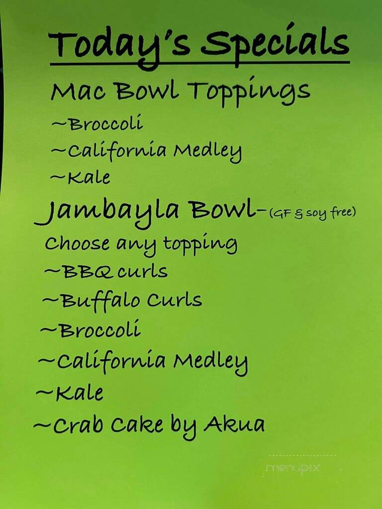 The Wicked Vegans - Morganton, NC menu_pic