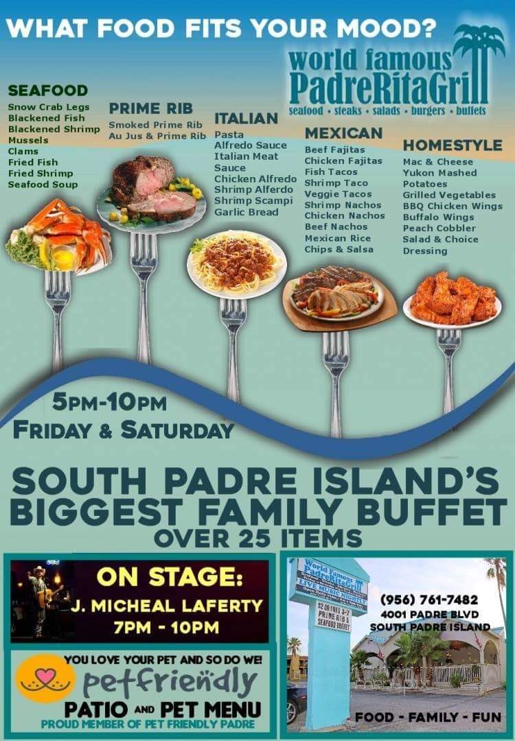 Ritas Restaurant Bar - South Padre Island, TX menu_pic
