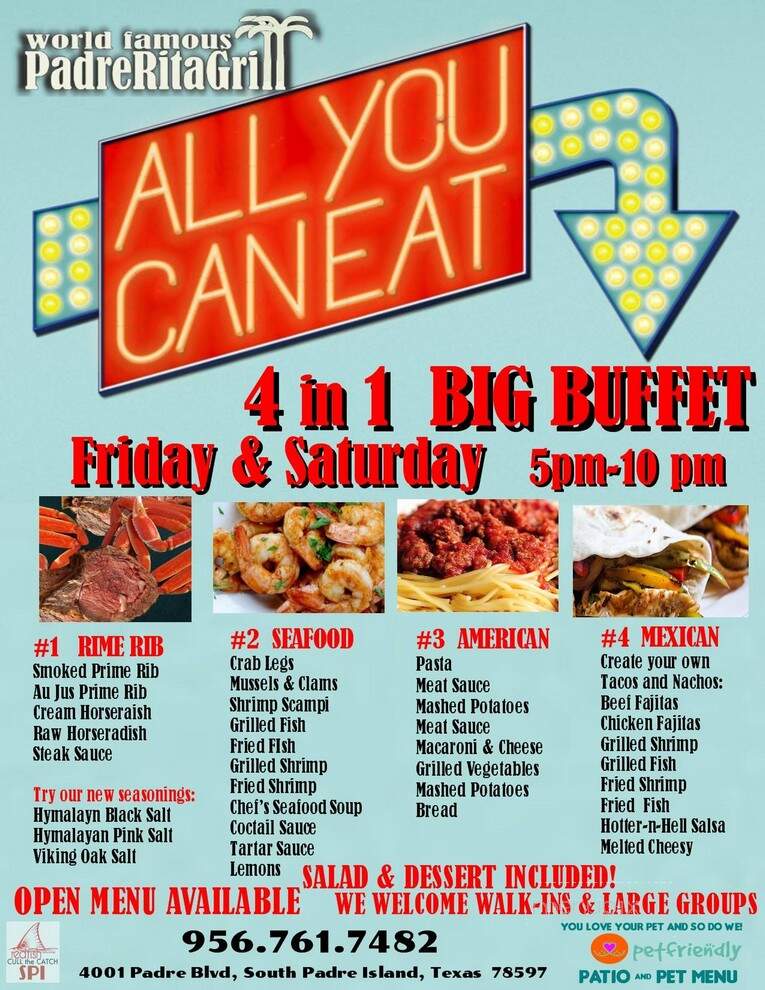 Ritas Restaurant Bar - South Padre Island, TX menu_pic