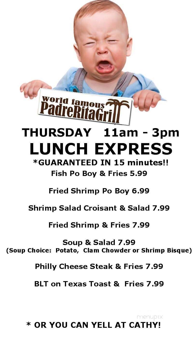 Ritas Restaurant Bar - South Padre Island, TX menu_pic