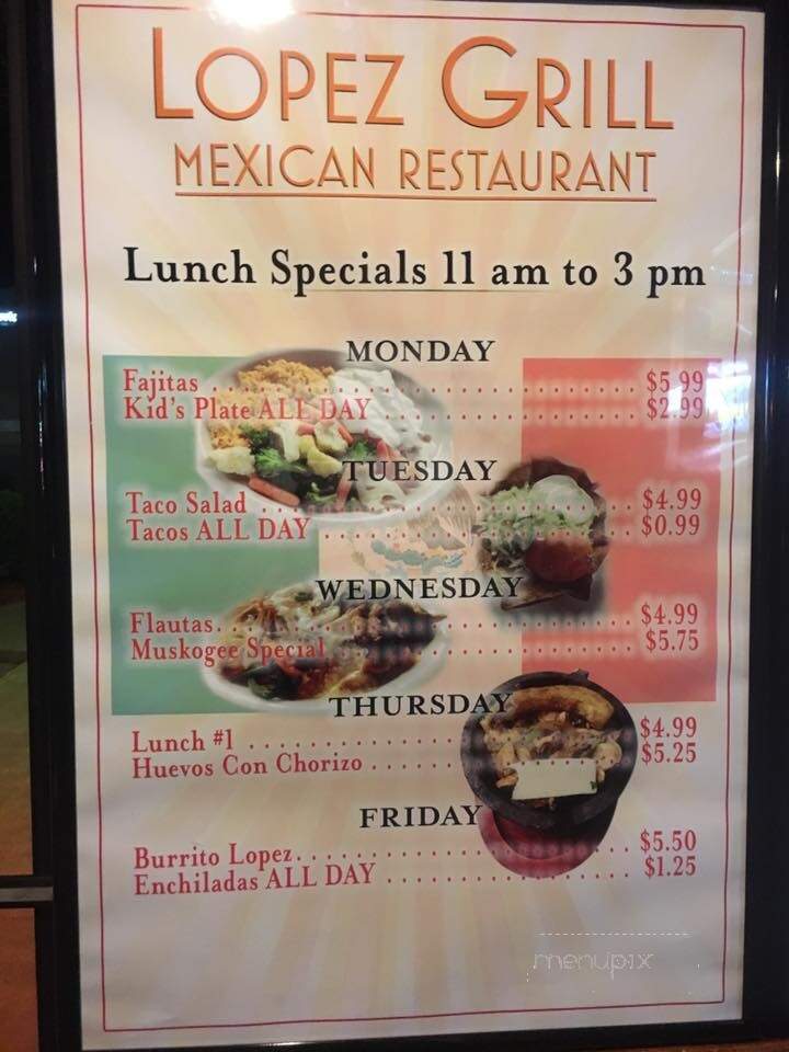 Senor Lopez - Muskogee, OK menu_pic