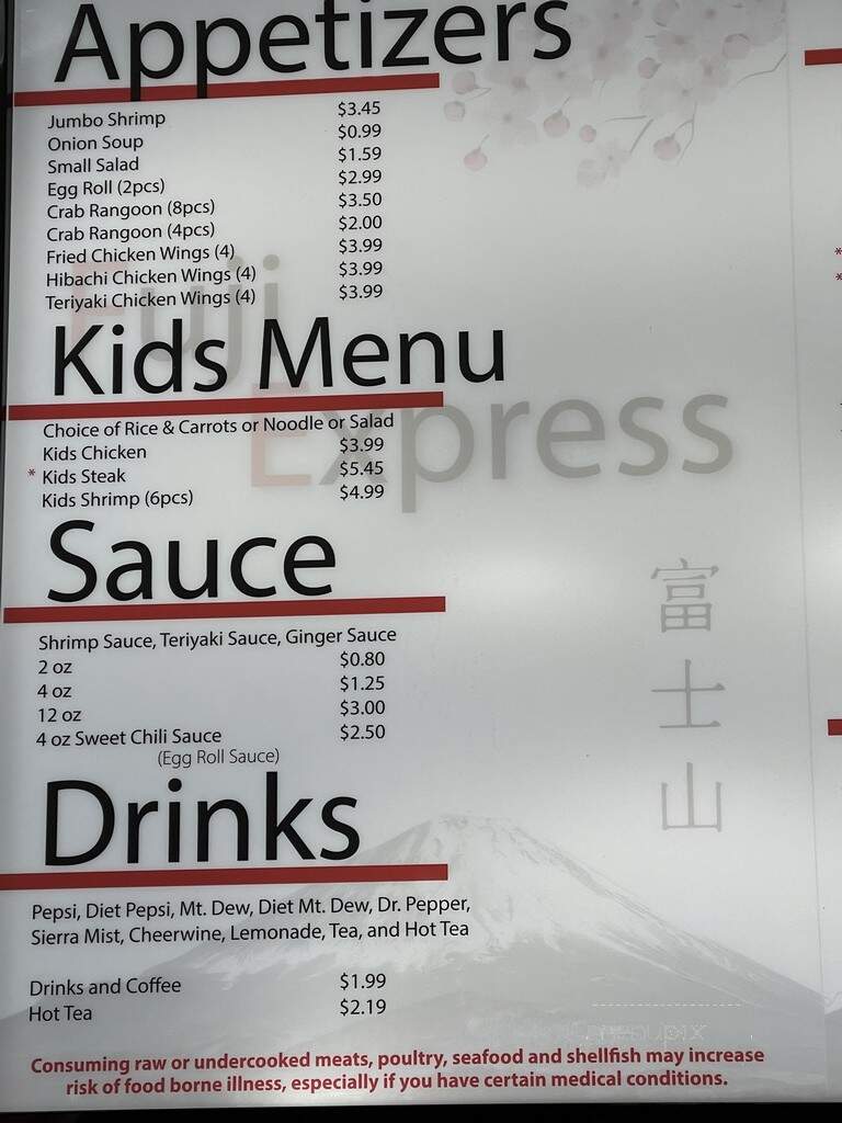 Fuji Express - Columbus, NC menu_pic