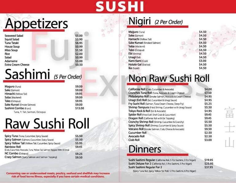 Fuji Express - Columbus, NC menu_pic
