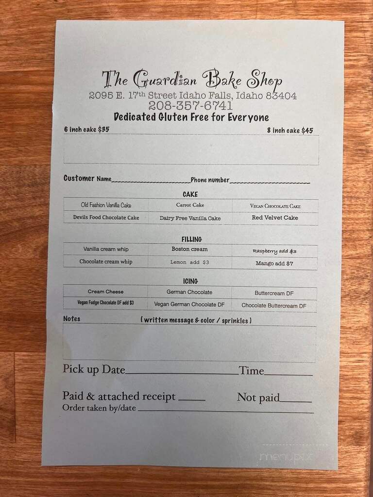 The Guardian Bake Shop - Idaho Falls, ID menu_pic