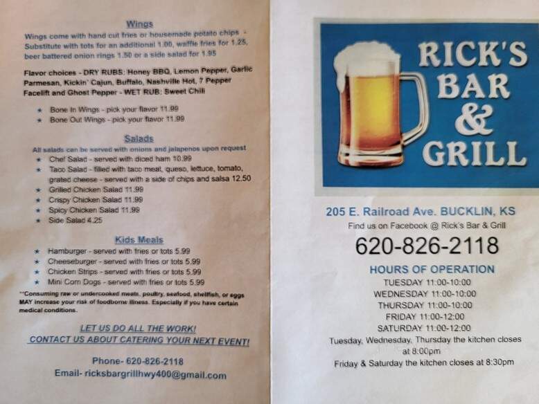Rick's Bar & Grill - Bucklin, KS