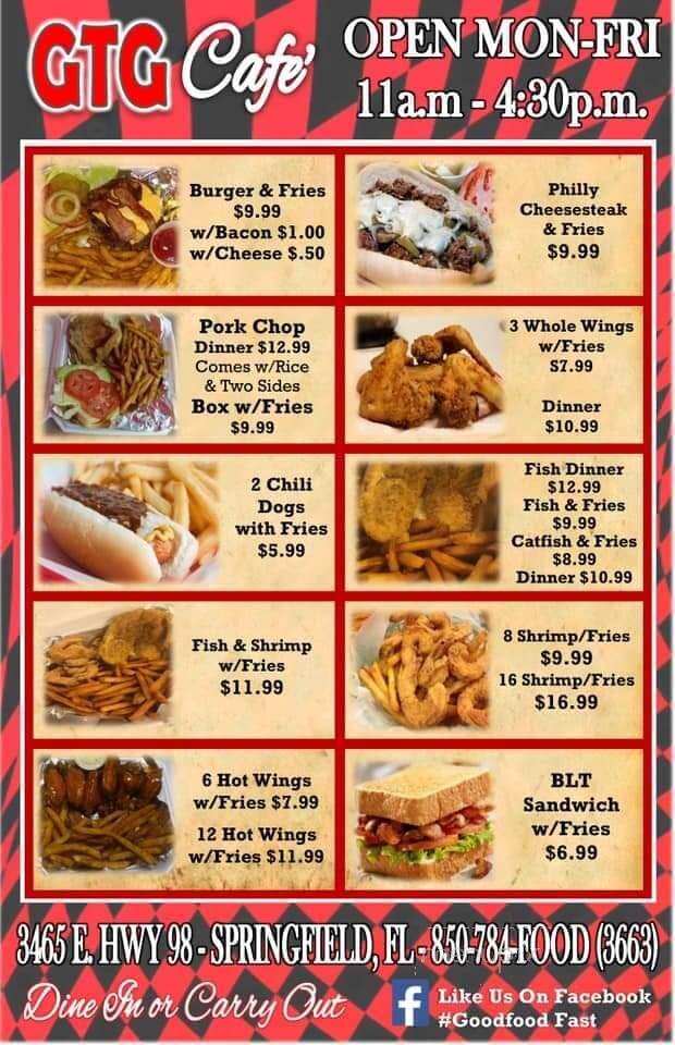 Gtg Cafe - Panama City, FL menu_pic