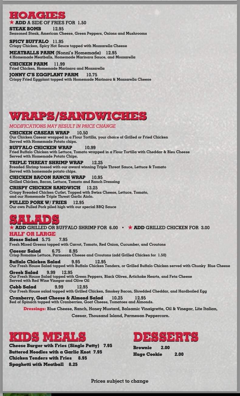 Arlington Ramuntos - Arlington, VT menu_pic
