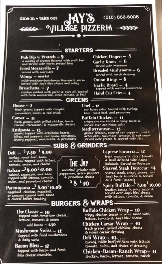 Jay's Village Pizzeria - Northville, NY