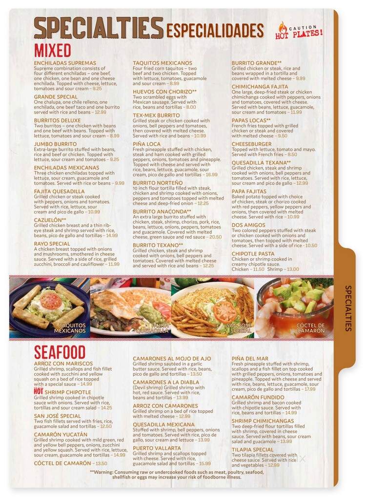 La Yunta Mexican Restaurant - Newburgh, IN menu_pic