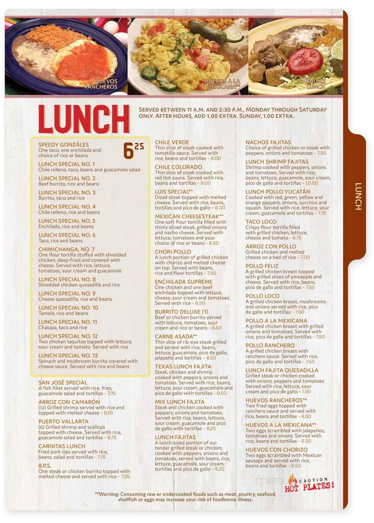 La Yunta Mexican Restaurant - Newburgh, IN menu_pic
