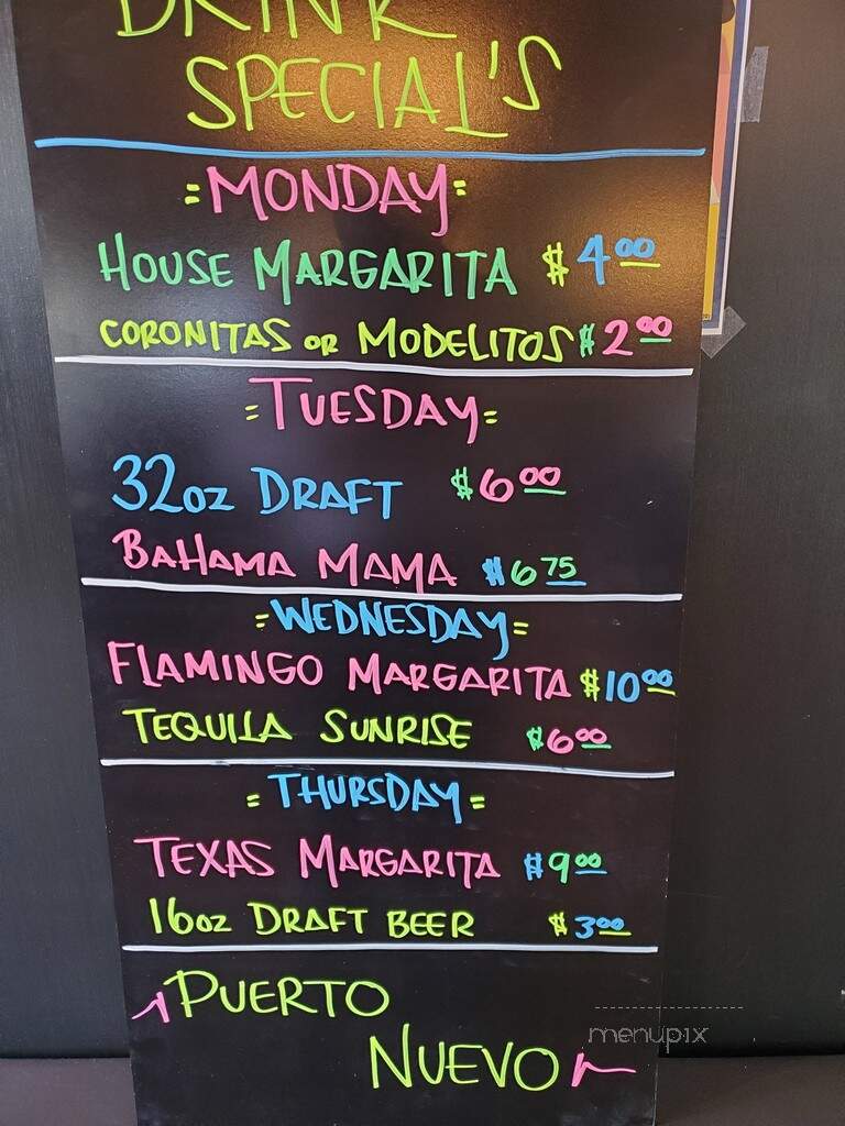 Puerto Nuevo Fresh Mex and Seafood - Abingdon, VA menu_pic