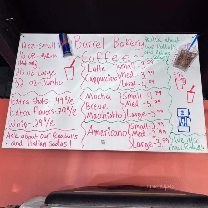 The Bottom Of the Barrel Bakery - Lakeview, OR menu_pic