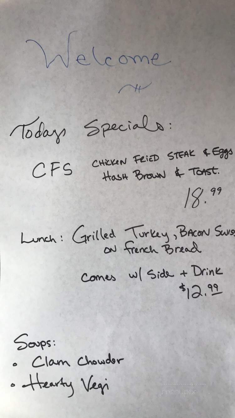 The Bottom Of the Barrel Bakery - Lakeview, OR menu_pic