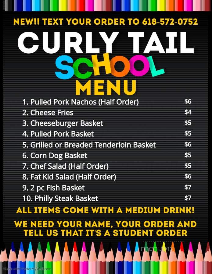 The Curly Tail - Flora, IL menu_pic