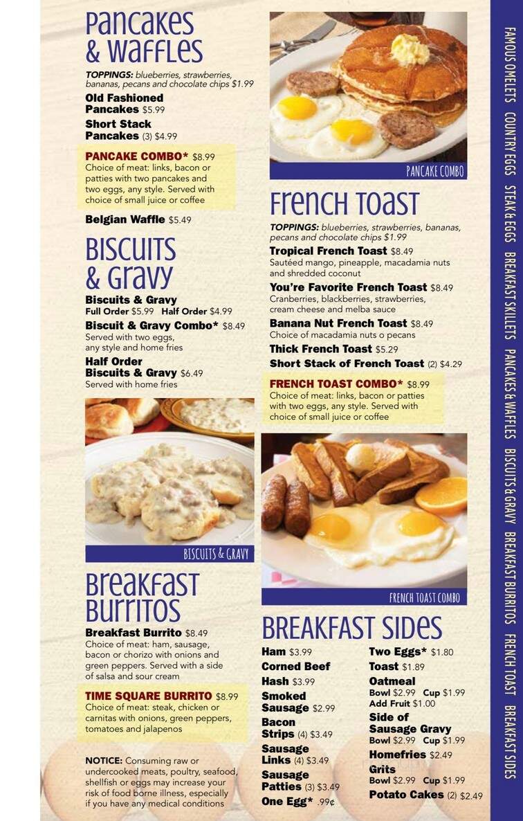 Time Square Cafe - South Whitley, IN menu_pic