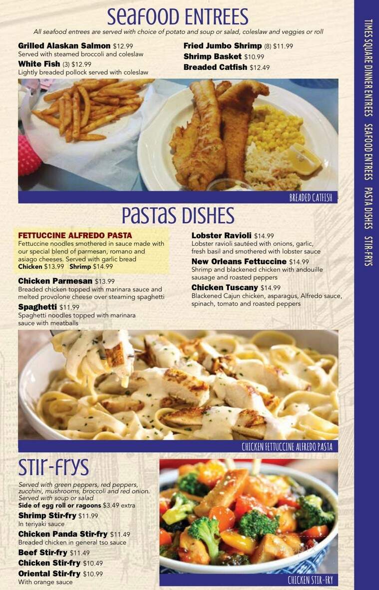 Time Square Cafe - South Whitley, IN menu_pic