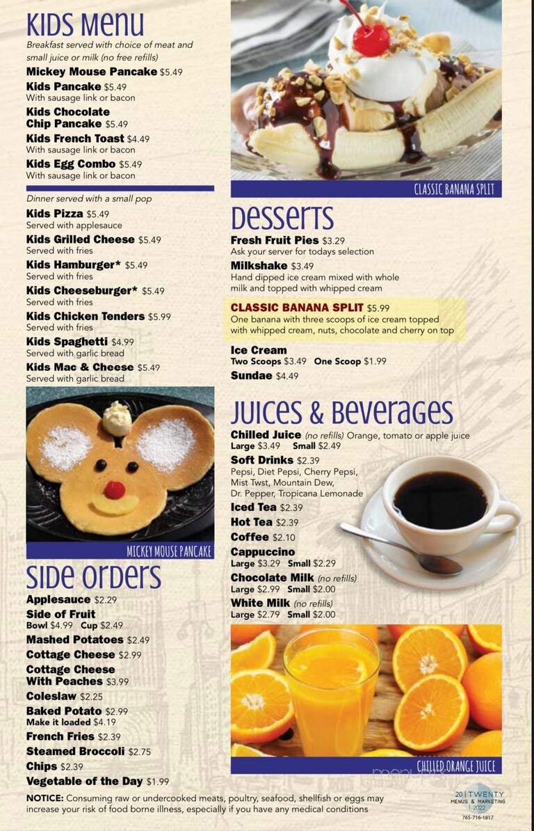 Time Square Cafe - South Whitley, IN menu_pic