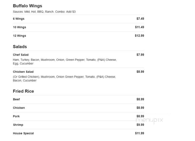 Aggie Pizza & Sub - Fremont, NC menu_pic