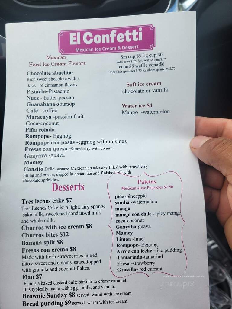 El Confetti - Cherry Hill, NJ menu_pic