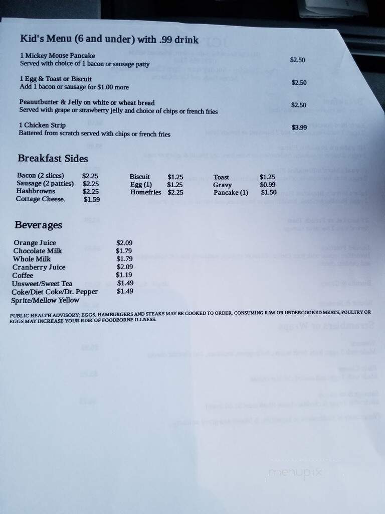 The TAP on Route 66 - Saint Robert, MO menu_pic