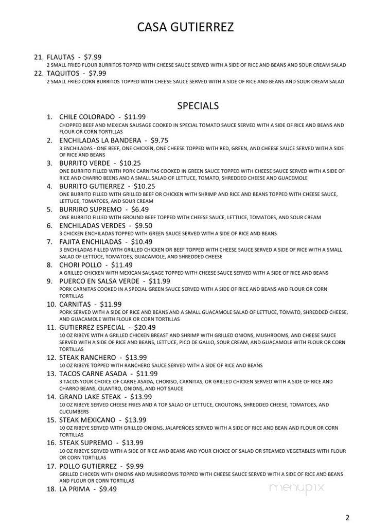 Casa Guitierrez - Grove, OK menu_pic