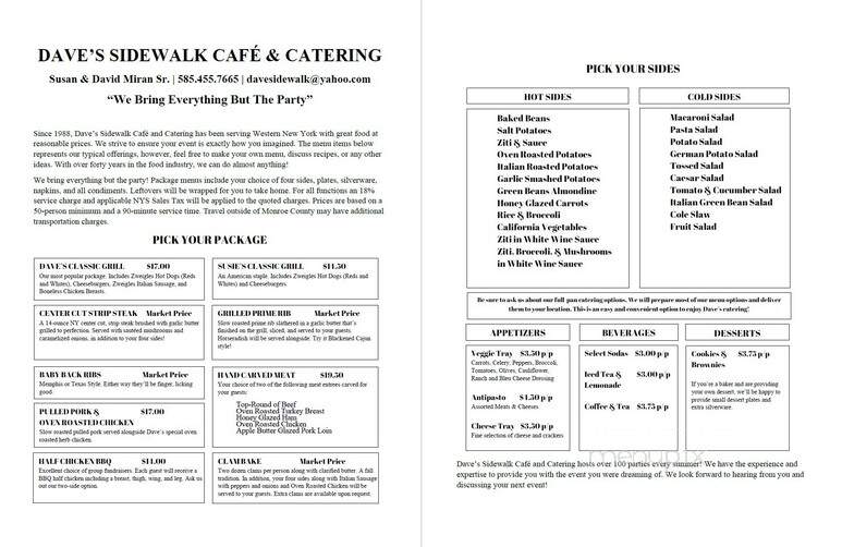 Dave's Sidewalk Cafe & Catering - Rochester, NY