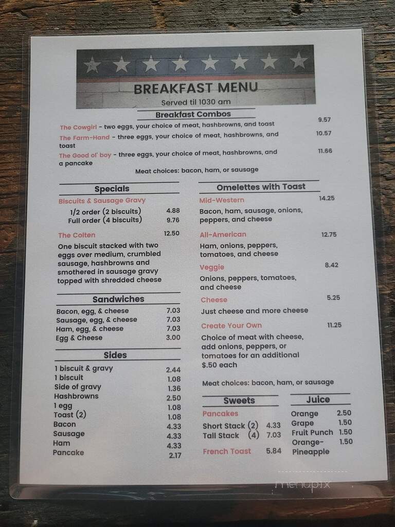 Christina's Place - Blackwater, MO menu_pic