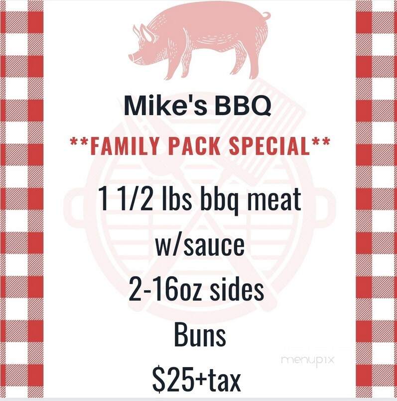 Mike's BBQ - Oakman, AL menu_pic
