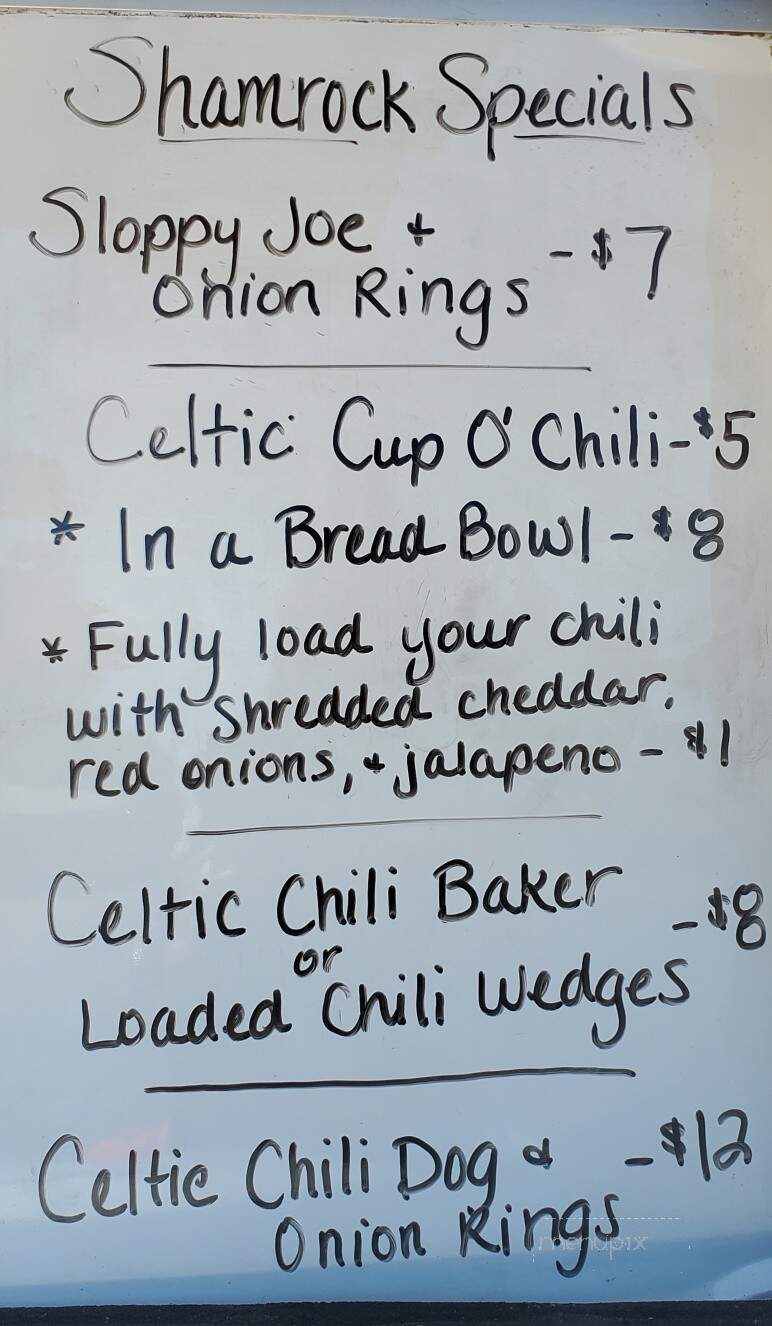 Red Shamrock - Norwalk, OH menu_pic