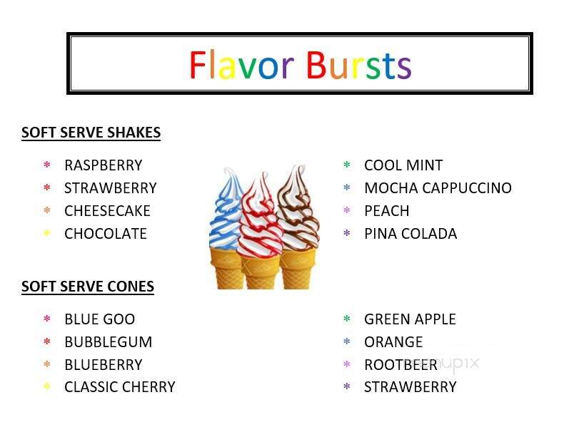 Twin Peaks Ice Cream - Tomah, WI menu_pic