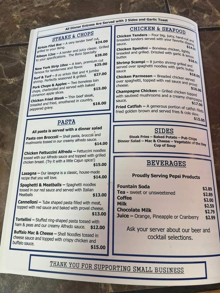 The Boro - Hillsboro, MO menu_pic