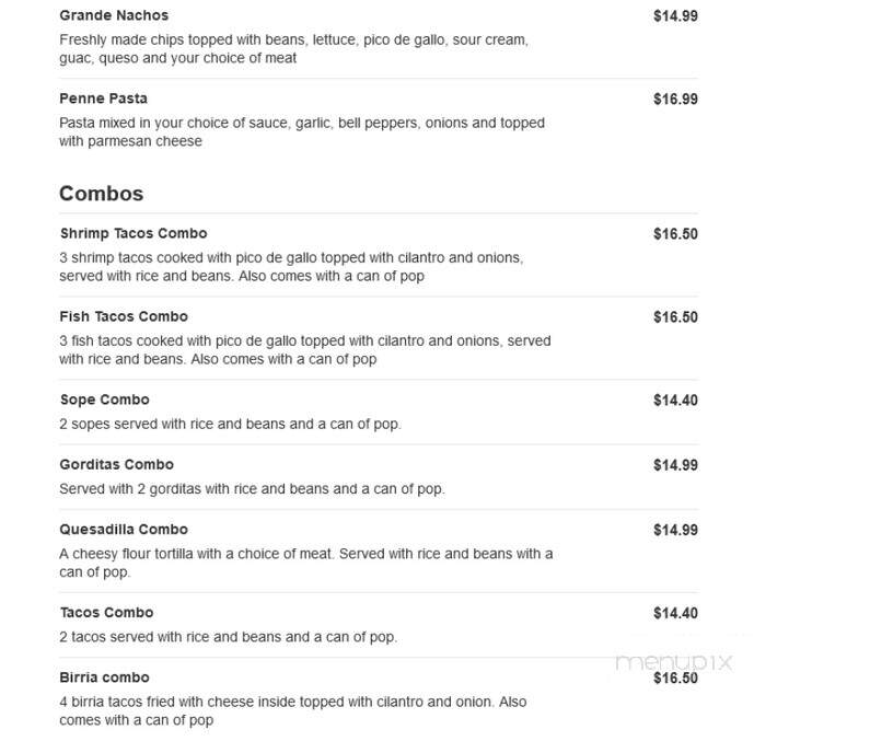 Taqueria Limon - Richfield, MN menu_pic