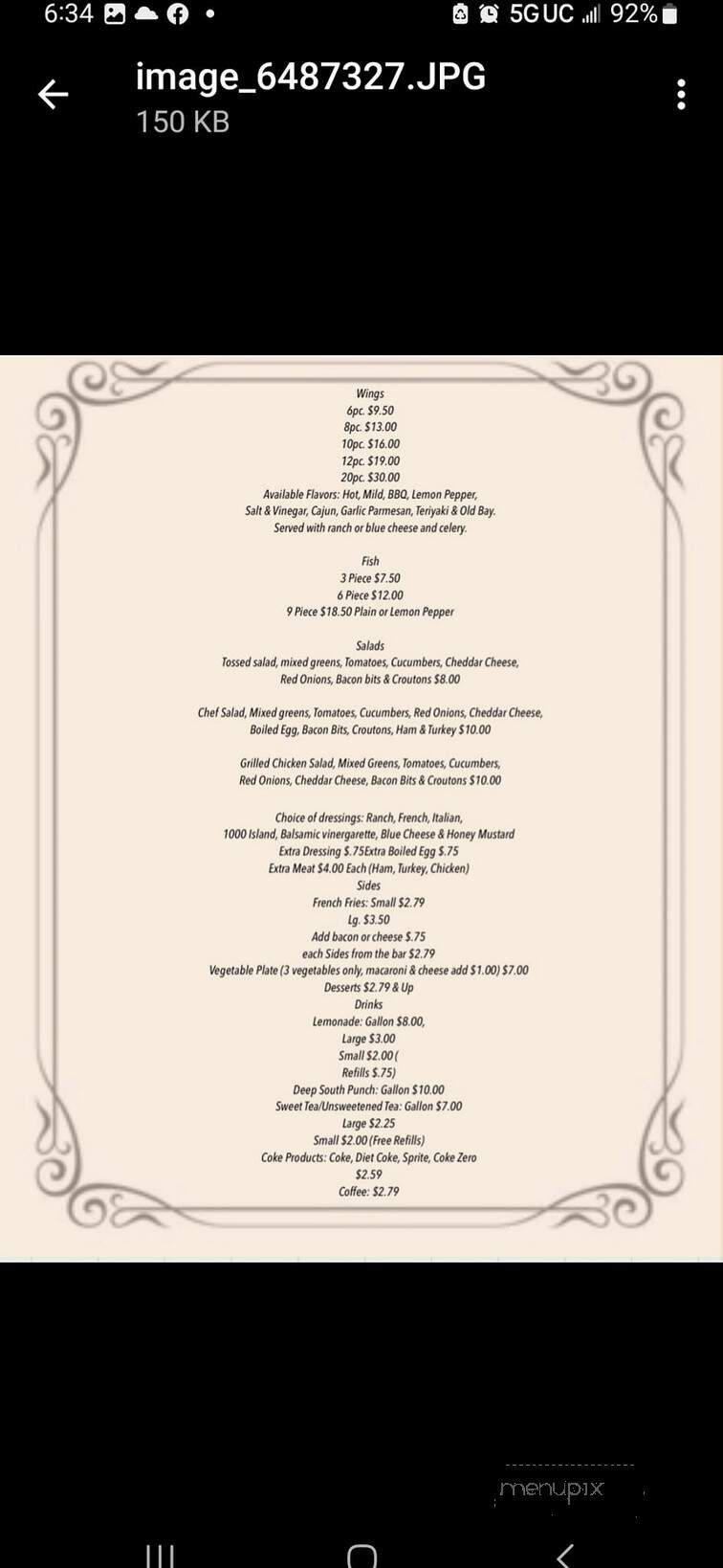 Val's Comfort Kitchen - Lynchburg, VA menu_pic