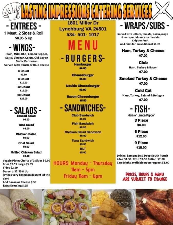 Val's Comfort Kitchen - Lynchburg, VA menu_pic