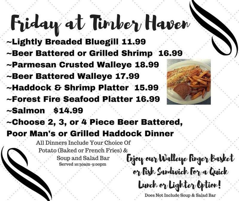 Timber Haven Bar and Grill - Polar, WI menu_pic