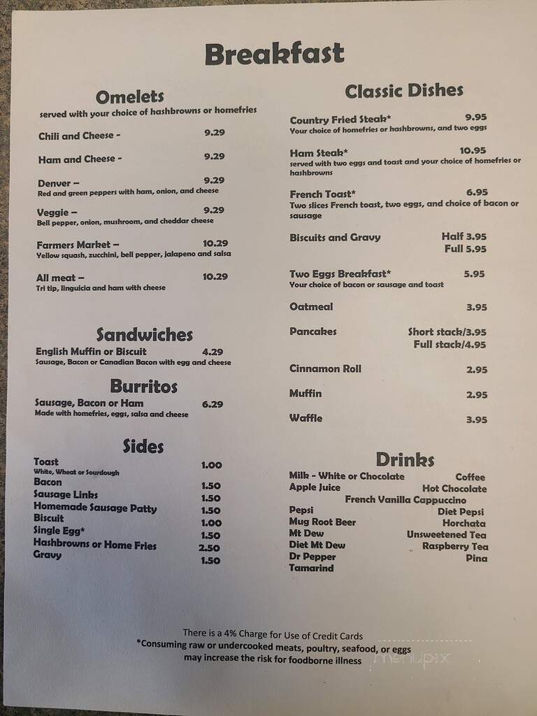 Wilson's - Britt, IA menu_pic