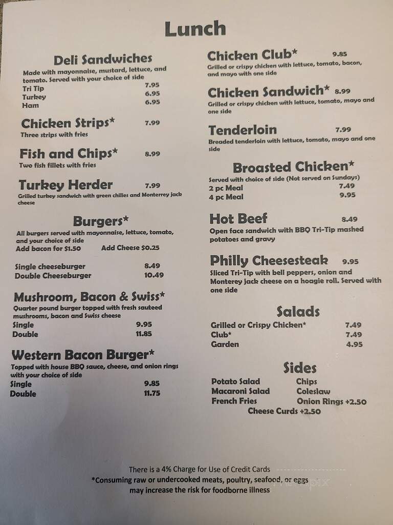 Wilson's - Britt, IA menu_pic