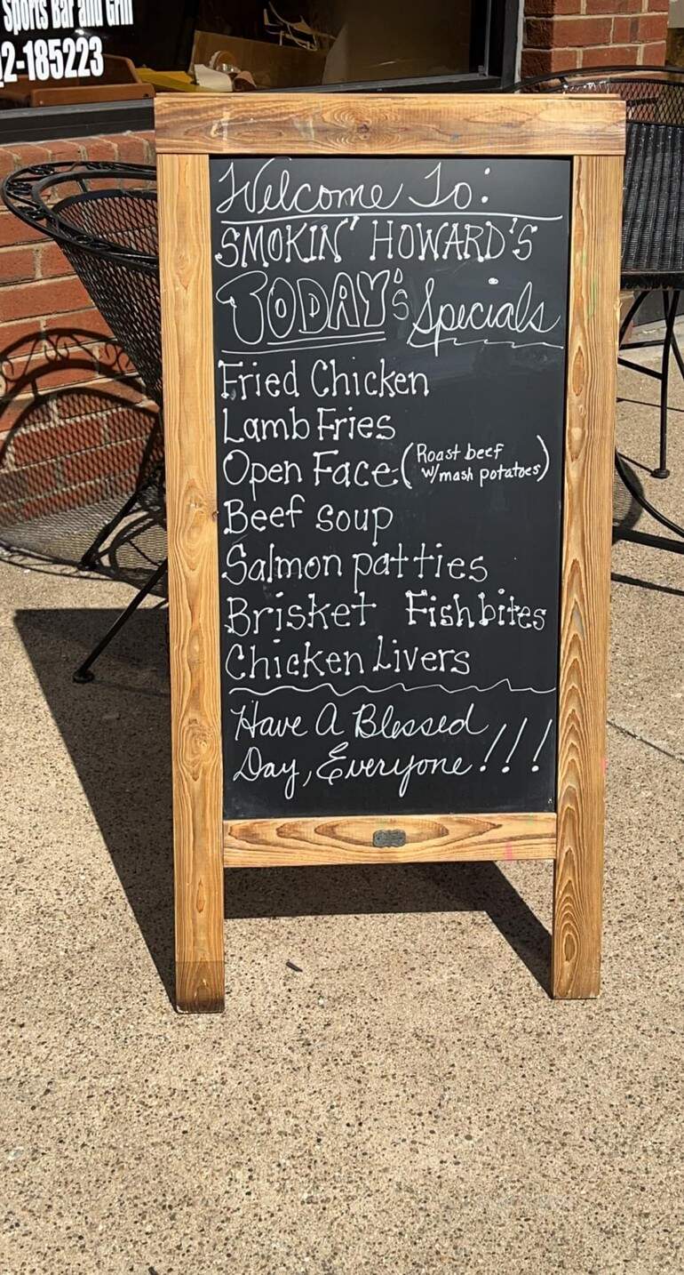 Smokin Howards Sports Bar & Grill - Winchester, KY menu_pic